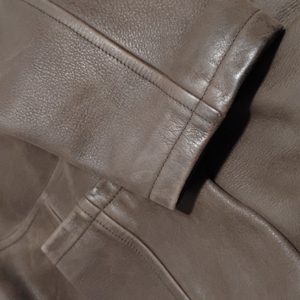 SALE! Columbia Men's Genuine Leather & Wool Blend Full Zip Up Coat Sz.L - Picture 16 of 16